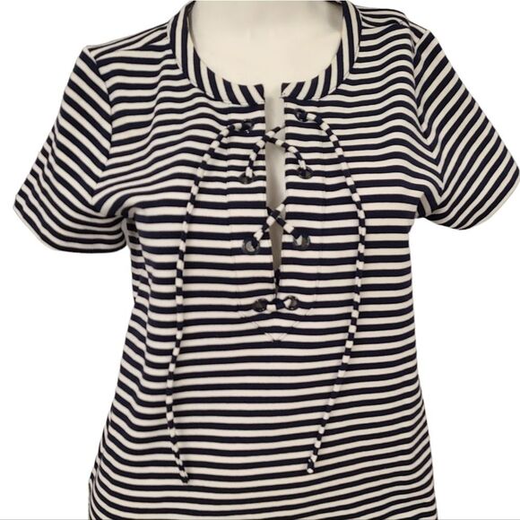 J Crew Striped Nautical Dress size Small Black and White - Picture 4 of 8